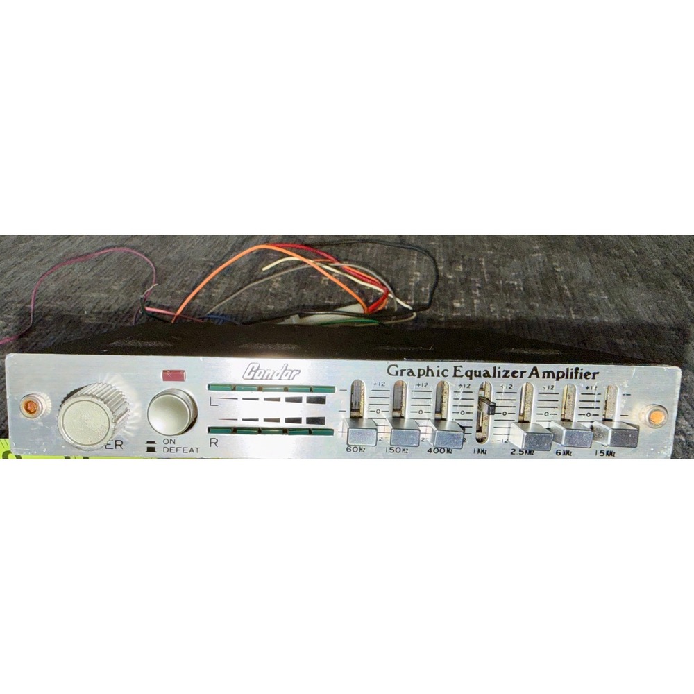Condor Graphic Equalizer Amplifier Car Audio 7-Band Silver Vintage Fair Parts